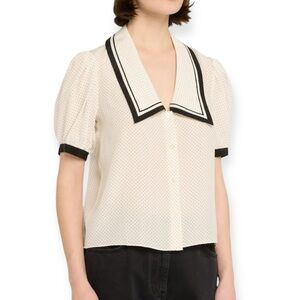 Frame Polka-Dot Sailor Blouse